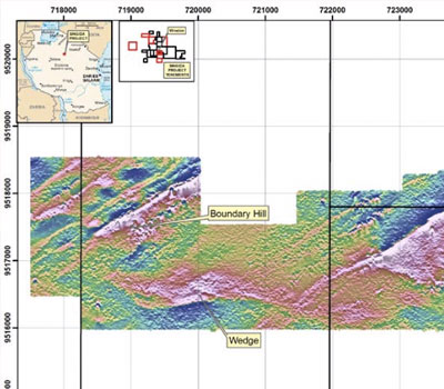 Targeting mineralisation at the Winston Project.